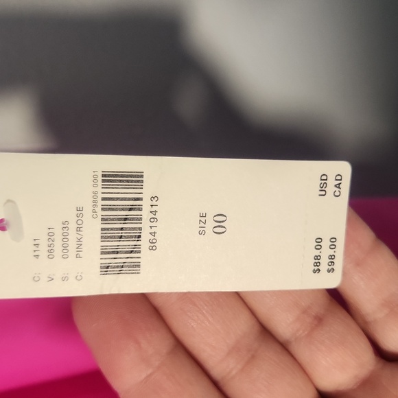 NWT Anthropologie Sheer Paneled Midi Dress, Size 00, Neon Berry, - Picture 6 of 11